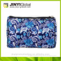Promotional printing flower Nylon travel cosmetic bag